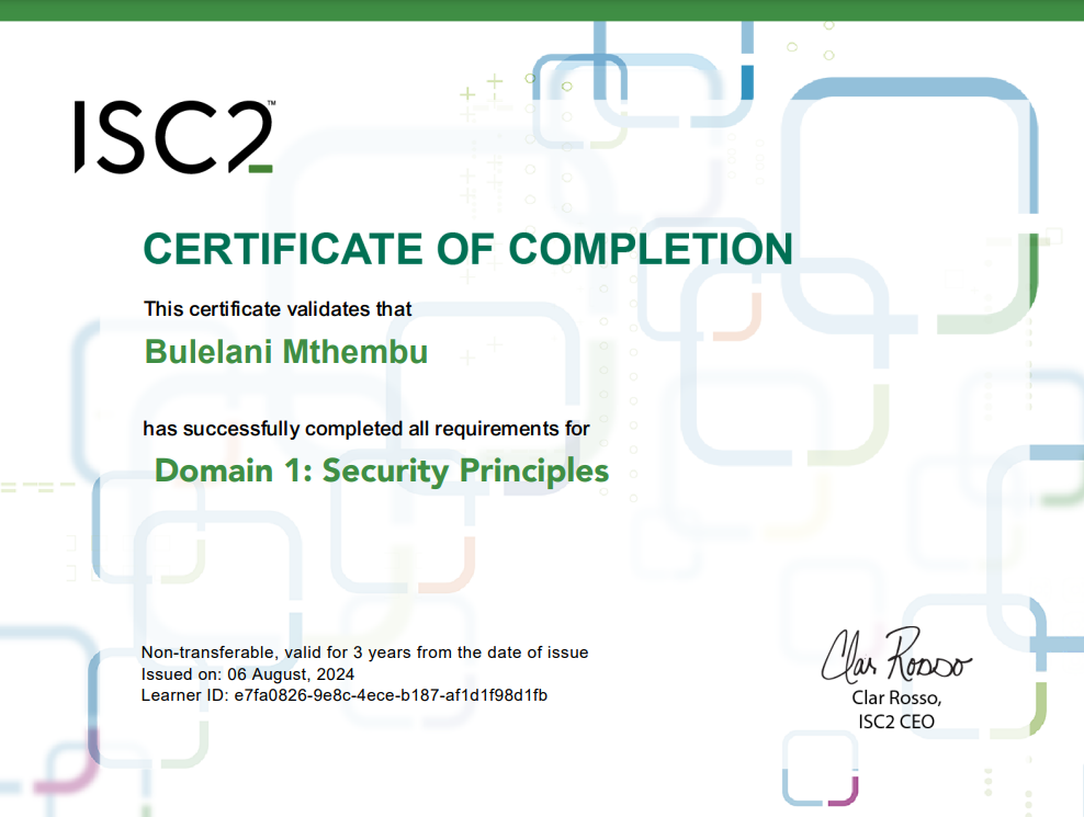 certificate